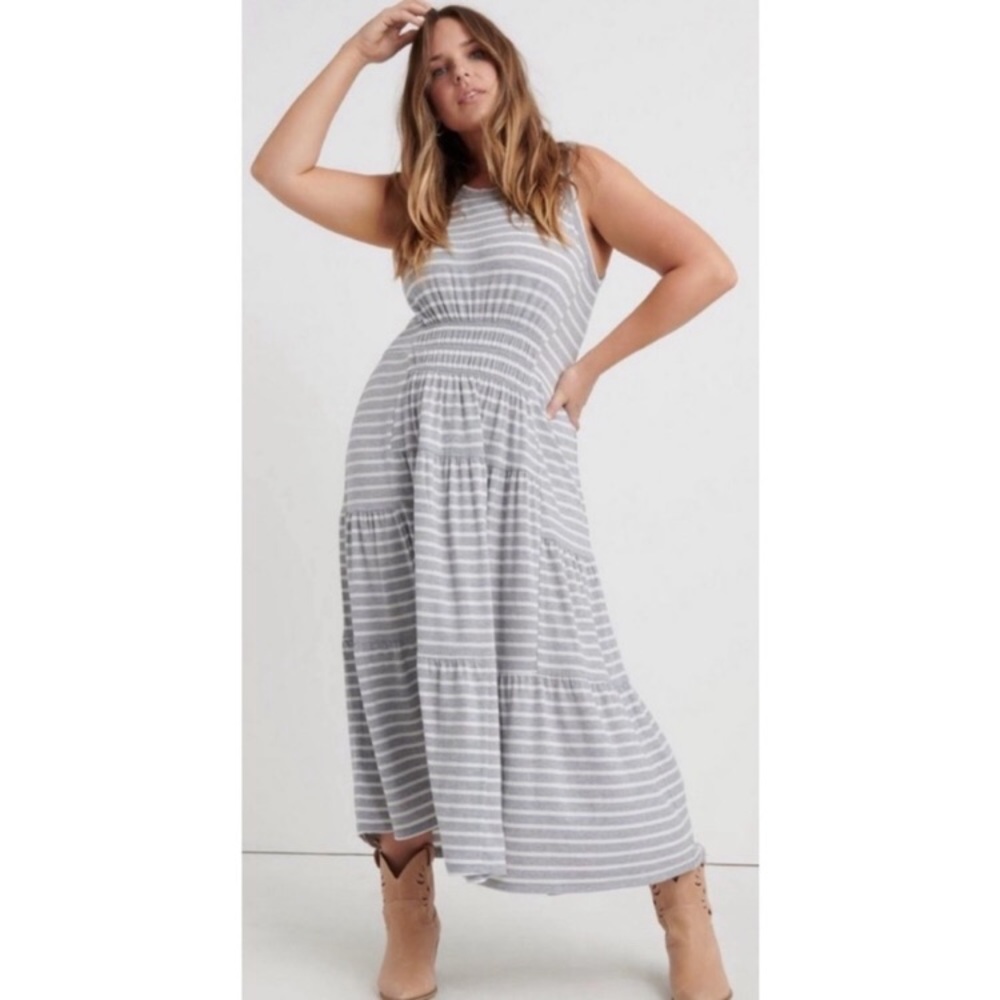 Lucky Brand Stripes Maxi Dress